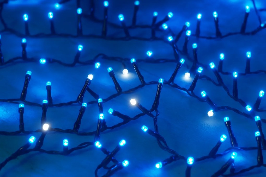Vianočné svetielka vonkajšie FLASH modrá 300 LED