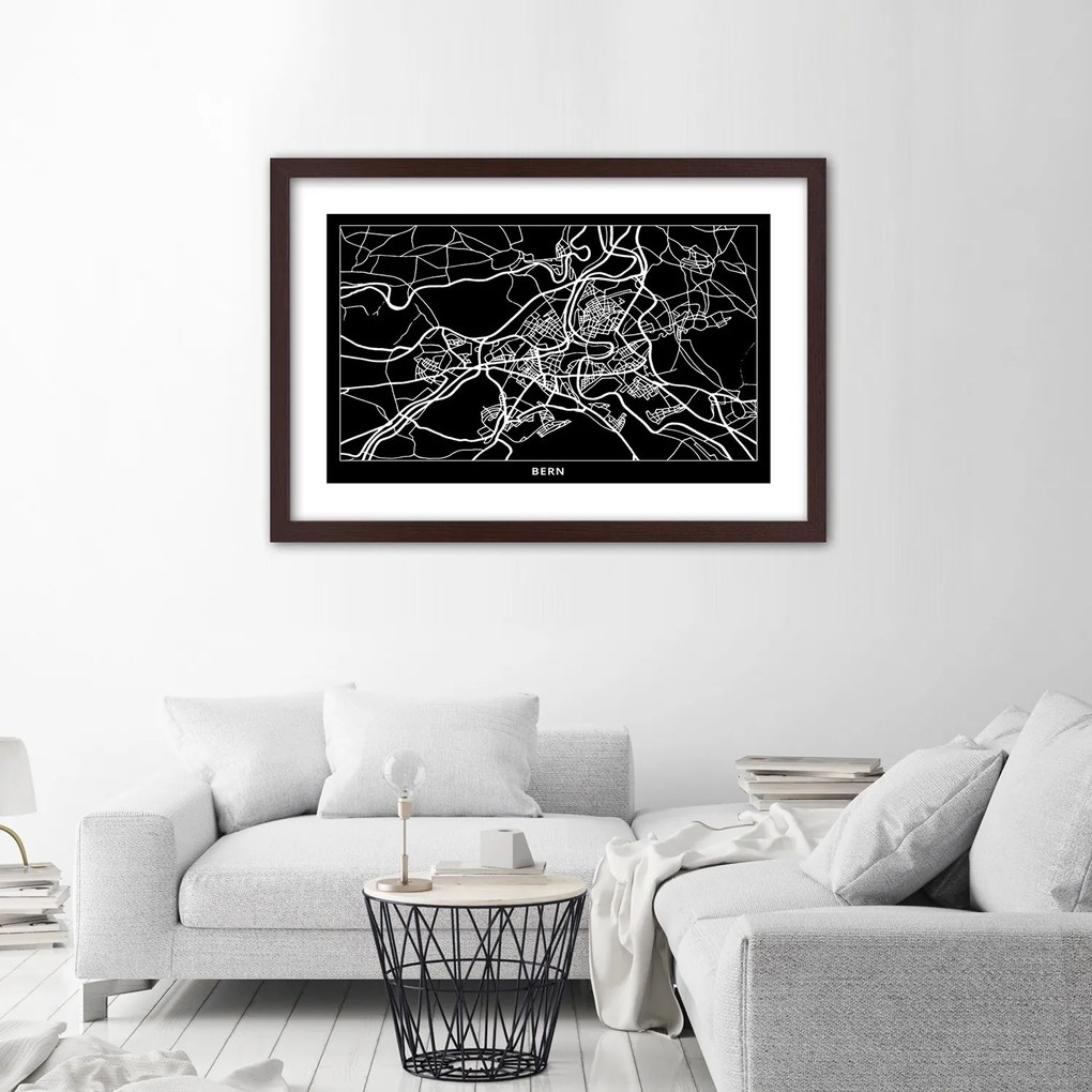 Gario Plagát Plán mesta Brno Farba rámu: Bez rámu, Rozmery: 60 x 40 cm