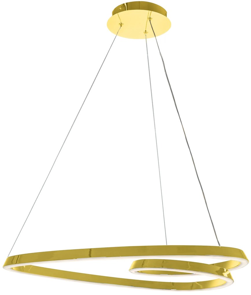 Toolight - LED stropné svietidlo APP7797-cp + diaľkové ovládanie, zlatá, OSW-09881