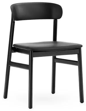 Stolička Herit Chair Spectrum Leather – čierna/čierny dub