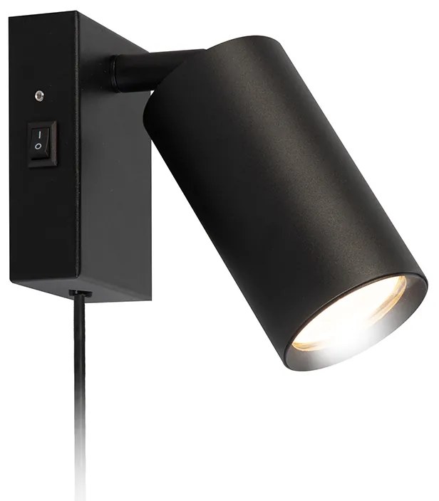 SOLIGHT Nástenná lampička CELE 1x GU10, čierna