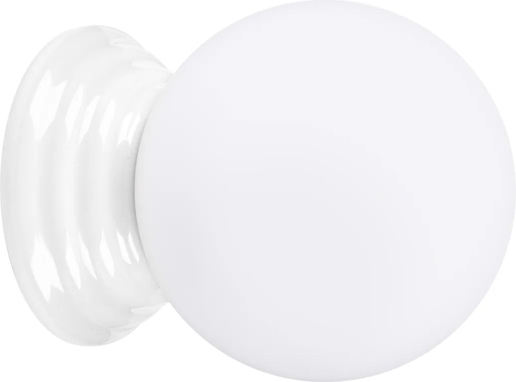 Nástenné svietidlo Zori, 1x biele sklenené tienidlo, w