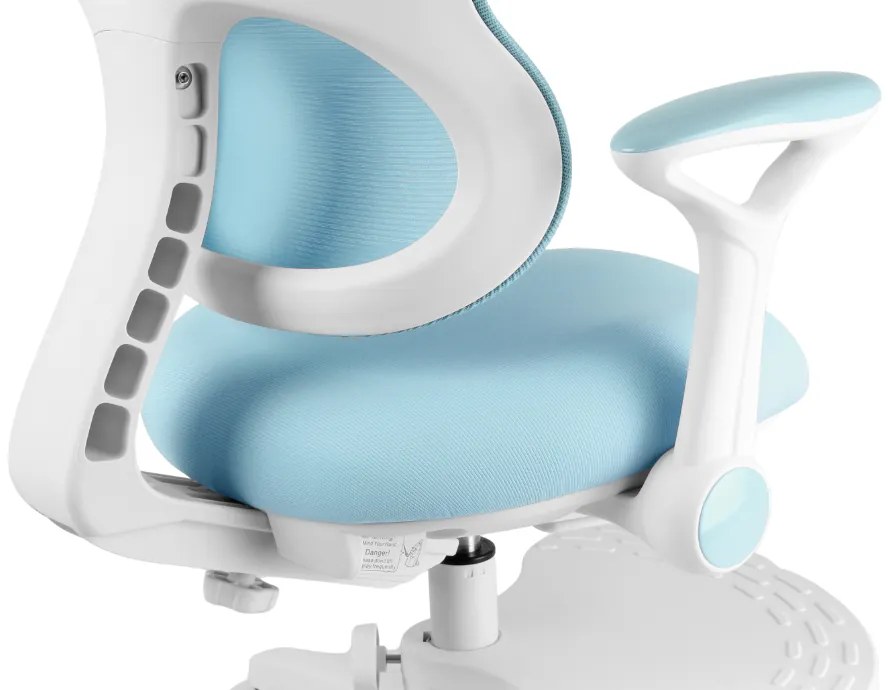 Detská rastúca stolička Neoseat JUNI 006 — látka, prateľný poťah, modrá