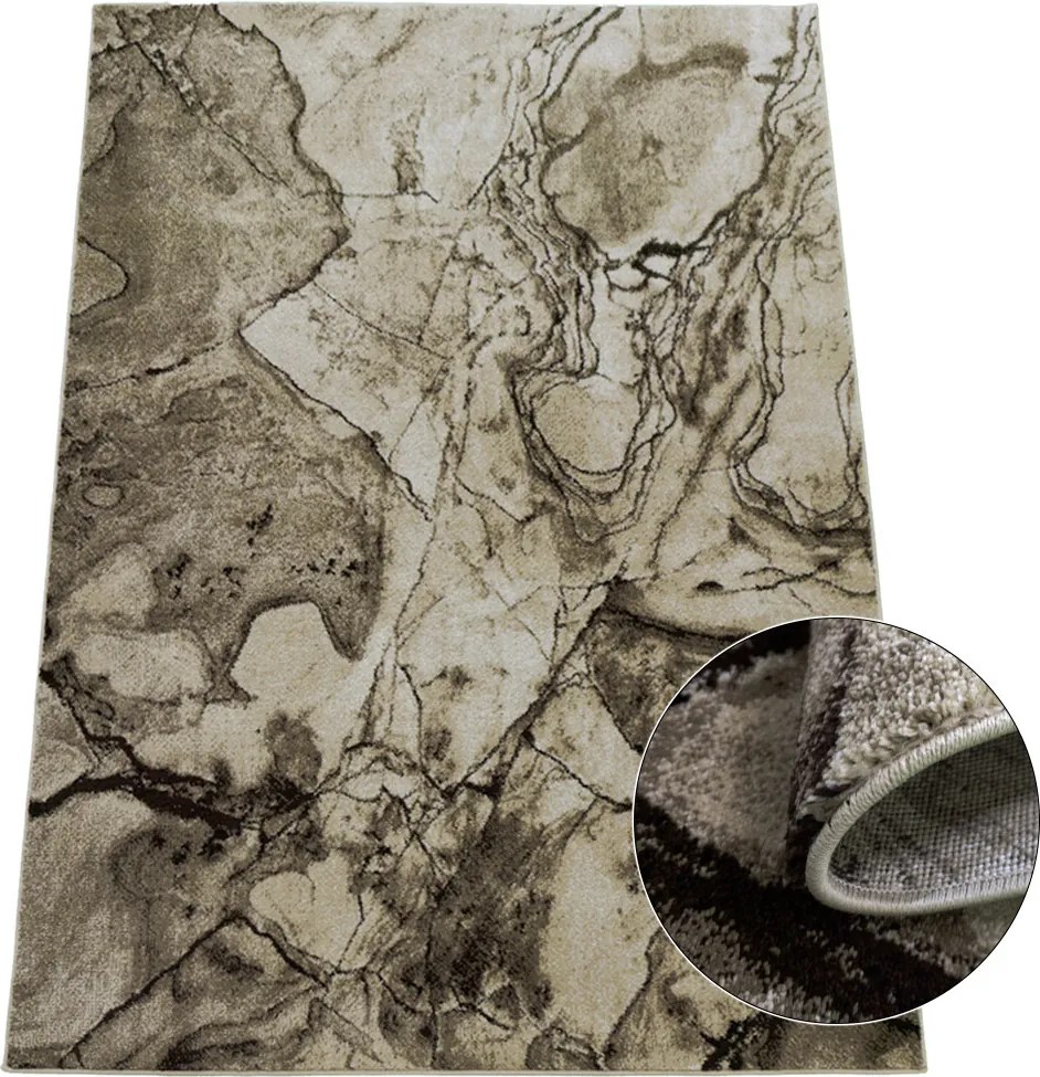 Koberec Wenus 7770 béžový – obdĺžnikový s abstraktným vzorom Rozmer: 120x180 cm