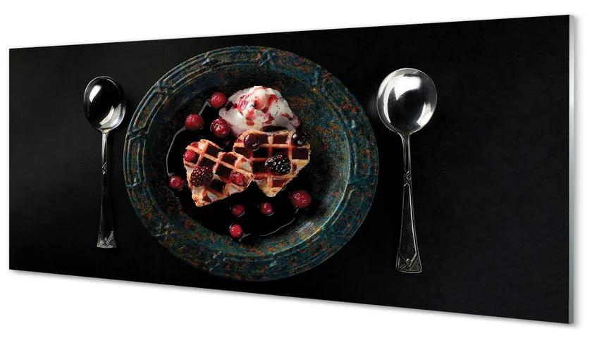 Obraz plexi Srdce klebetia zmrzlinu lyžice 120x60 cm