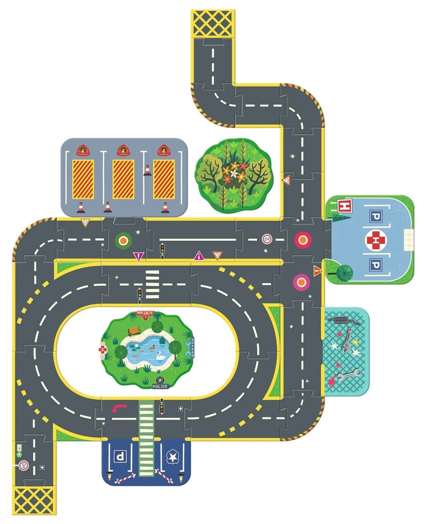 Auto Crazy Motors – Puzzl'Up Bláznivé mesto – 34 ks