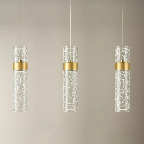 LED luster na lanku LAGOS LED/24W/230V zlatý