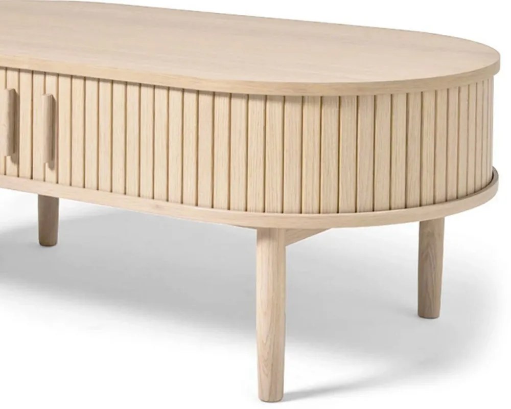 Dizajnový konferenčný stolík Palomino 120 cm biely dub