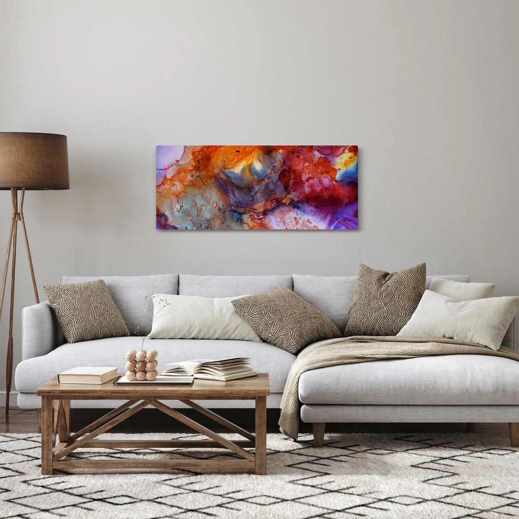 Obraz - Abstraktné atramentové umenie (120x50 cm)
