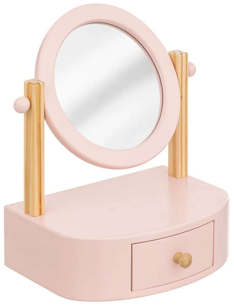 Detský toaletný stolík so zrkadlom Chary, 22x28 cm, ružová
