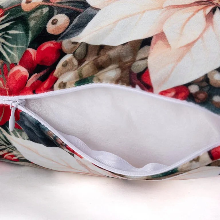 Sada 3 ks obliečok na vankúšiky RED POINSETTIA 45 x 45 cm