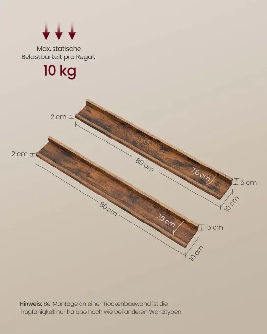 Sada nástenných políc LWS084K01