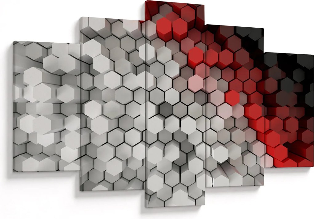Obraz - 3D hexagóny (150x105 cm)