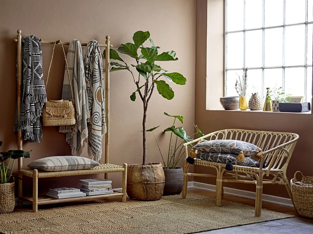 Bloomingville Bavlnený prehoz Green Recycled Cotton 160 × 130 cm