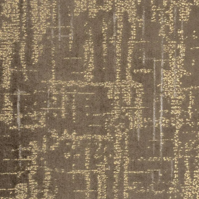 Dekorstudio Zamatový záves s elegantnou potlačou ZKPK-03 v čokoládovej farbe