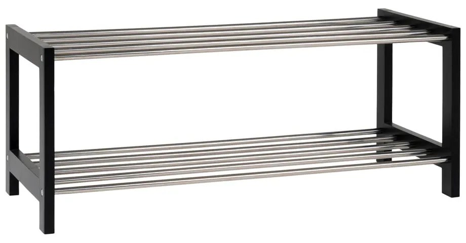 Čierna polička na topánky z topoľového dreva Padova - House Nordic