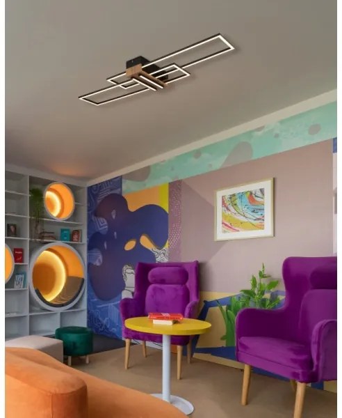 Globo 67208-40N - LED Stropné svietidlo DAKARI LED/40W/230V 3000K 25x100 cm čierna