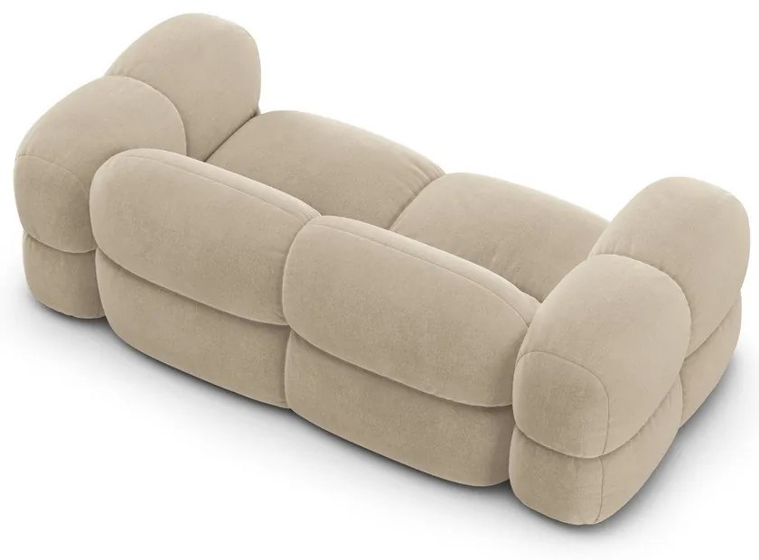 Béžová zamatová pohovka 210 cm Loretto – Cosmopolitan Design