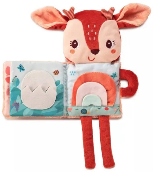 Lilliputiens - Detská textilná svietiaca knižka jelenček Stella