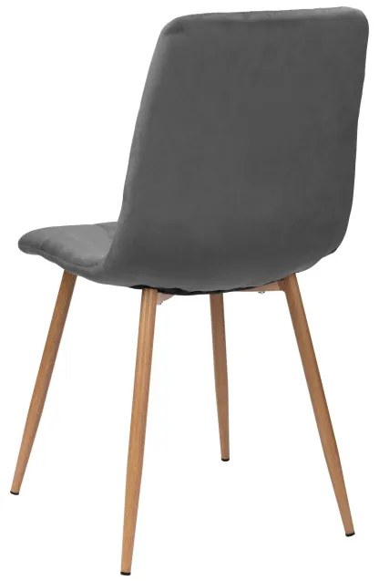 Jedálenská stolička MONTANA zamatová, grafitová