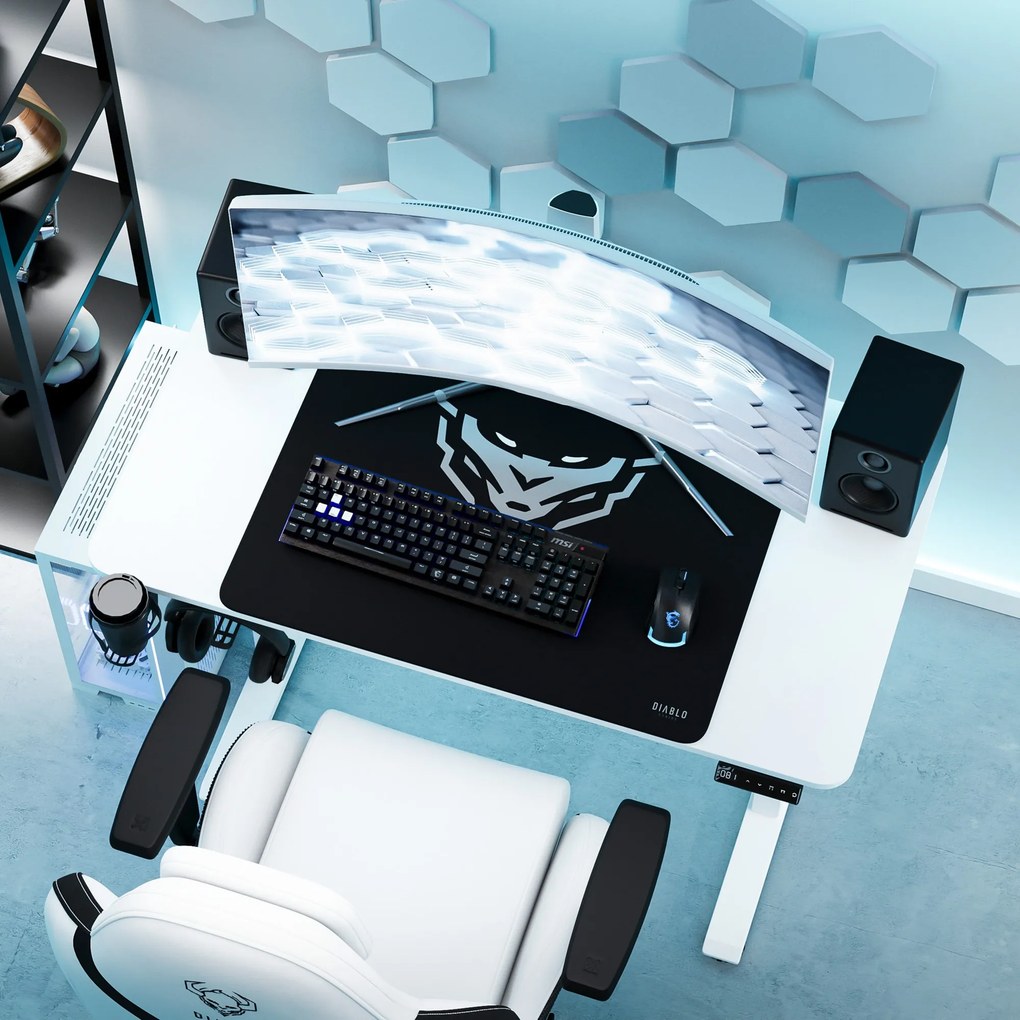 Stôl s nastaviteľnou výškou 110 cm biely: Diablo X-Tensio 1100