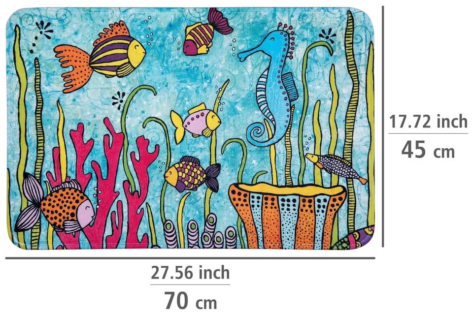 Textilná kúpeľňová predložka 45x70 cm Rollin'Art Ocean Life - Wenko