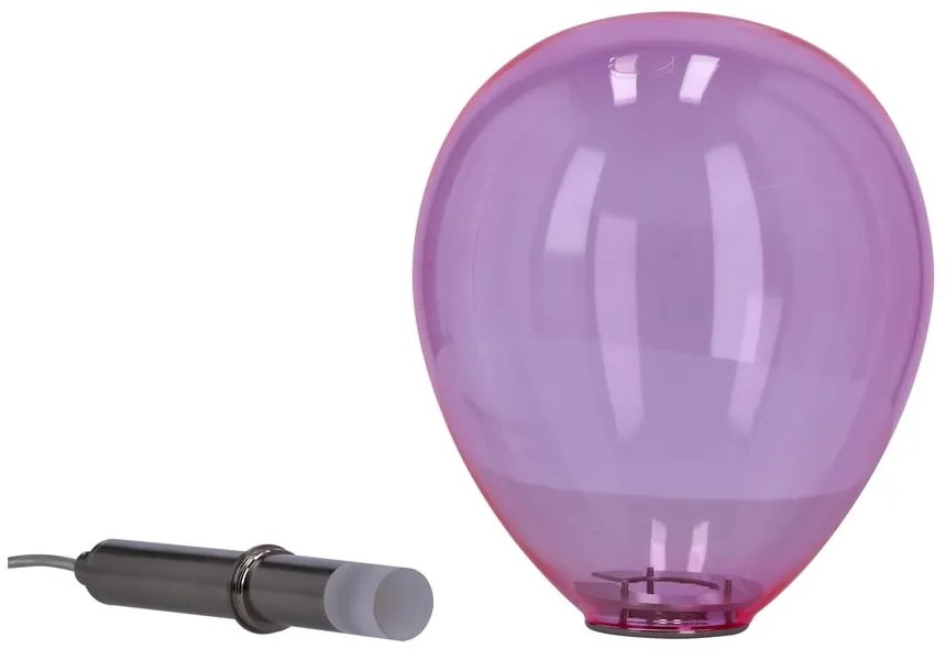 Fialové LED závesné svietidlo so skleneným tienidlom Lukka – Candellux Lighting