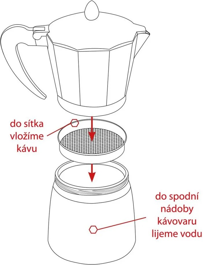 Orion Moka kanvička AL, 0,3 l , 0,3 l