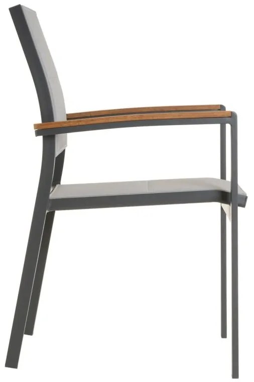 Záhradná stohovateľná stolička antracit,86,5x 57x57,5 ​​cm