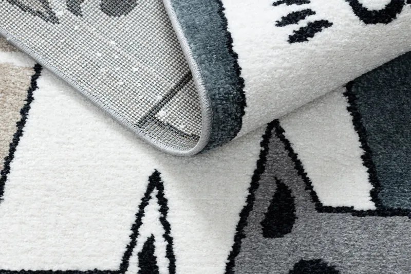 Detský kusový koberec Fun Gatti Cats multi, 140x190, šedá, detská izba, Dywany Łuszczów