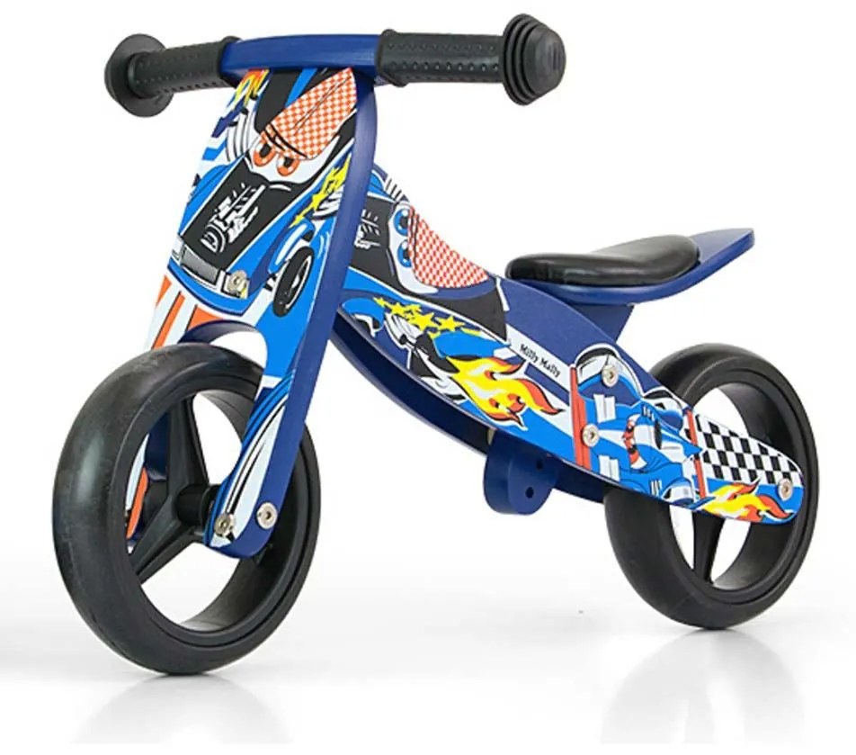 Detské multifunkčné odrážadlo bicykel 2v1 Milly Mally JAKE Blue Cars