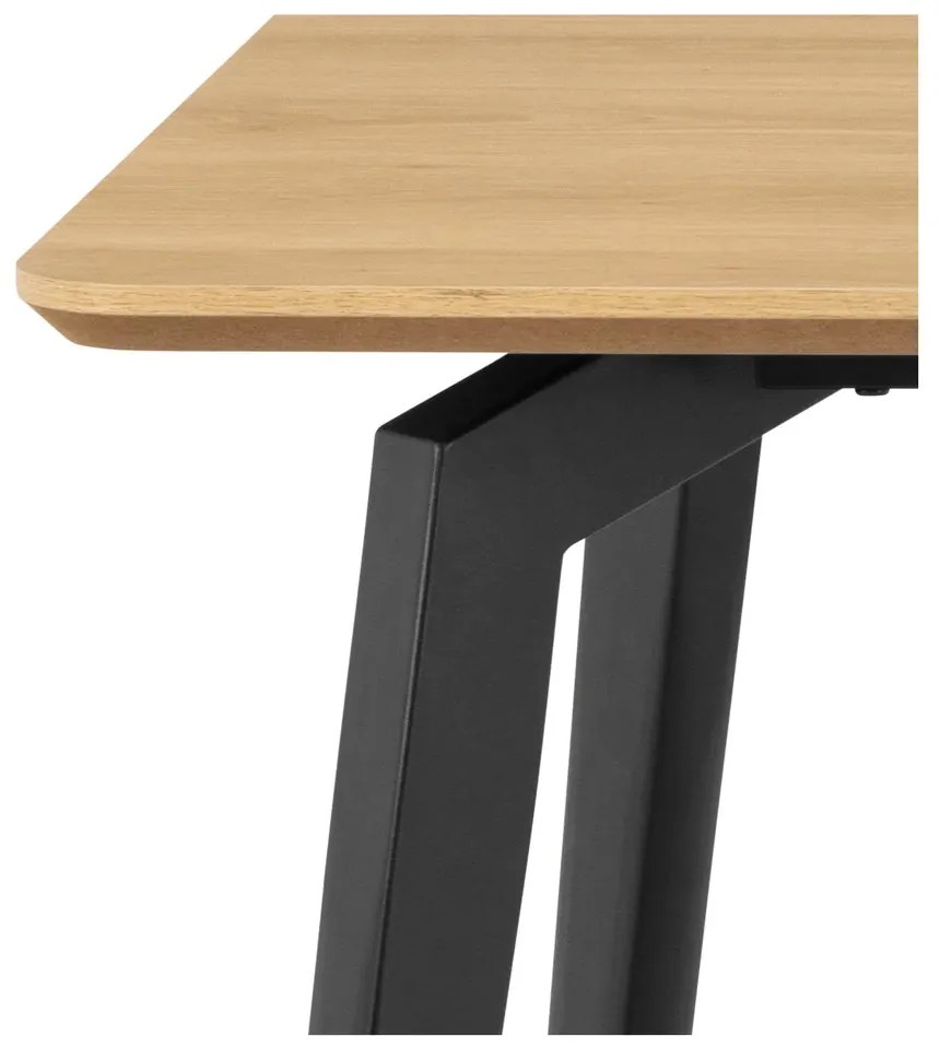 Jedálenský stôl Cadiz 160 cm dub prírodný/čierny