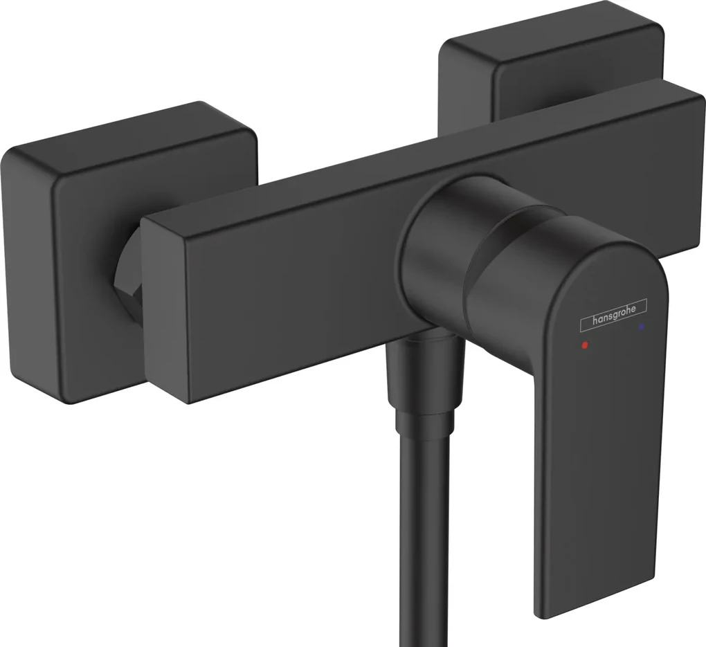Hansgrohe Vernis Shape, nástenná sprchová batéria, čierna matná, HAN-71650670