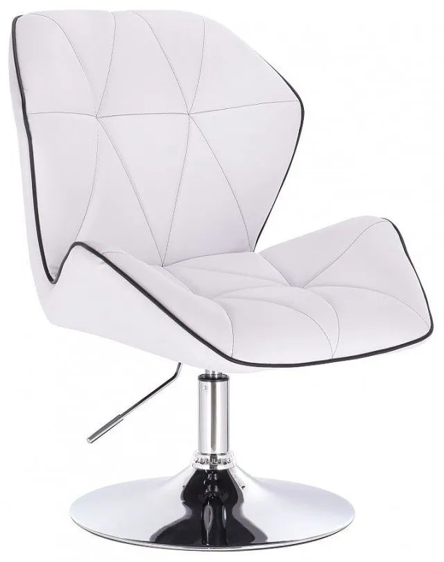 LuxuryForm DESIGN Stolička MILANO MAX na striebornom tanieri - biela