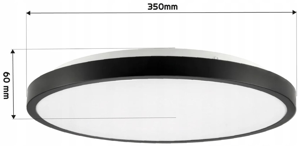 BERGE Stropný okrúhly LED panel - 24W - 1920lm - čierny - neutrálna biela