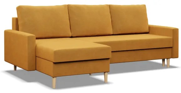 Rohová rozkladacia sedačka BLANK Elegant žltá