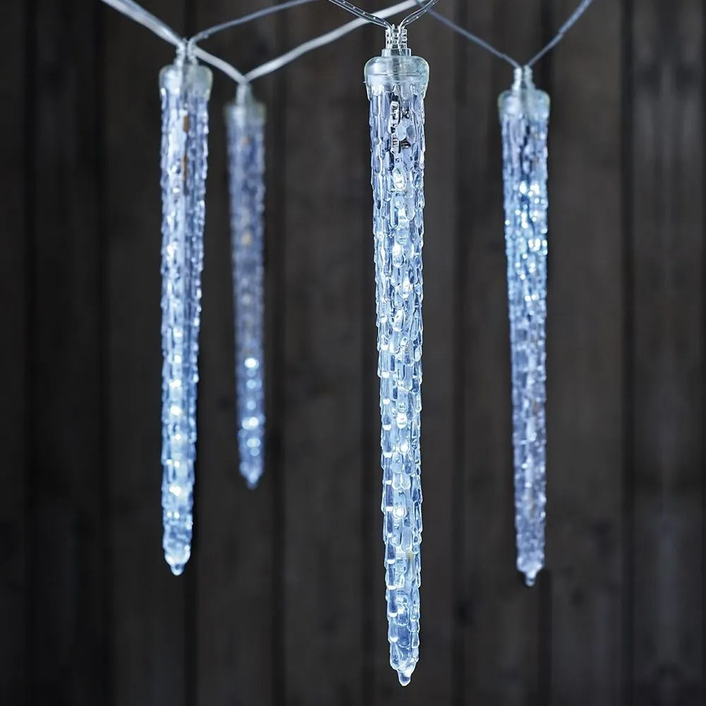 Emos LED svetelná dekorácia cencúľ, 3,6 m, studena biela