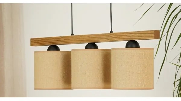 Brilagi - Luster na lanku FOREST 3xE27/15W/230V borovica/hnedá/čierna