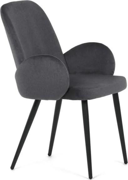 Jedálenská stolička zamatová, sivá DCL-X7129 GREY2
