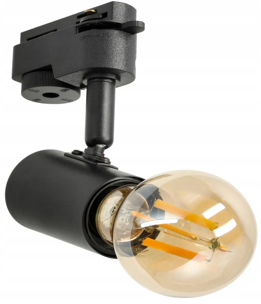 BERGE Čierne bodové svetlo pre LED žiarovku E27