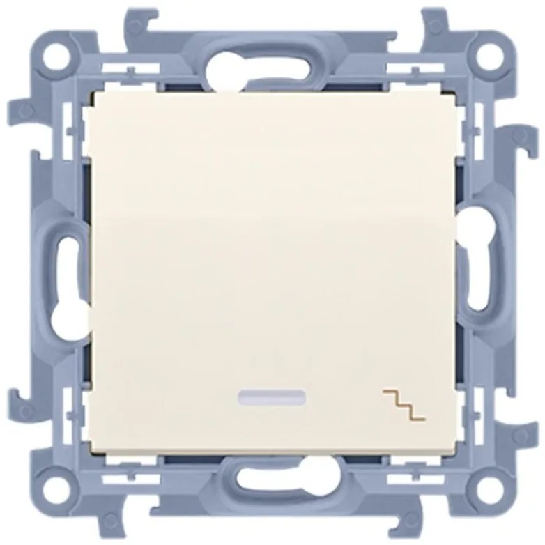 Schodiskový vypínač s podsvietením LED krémový CW6L.01/41