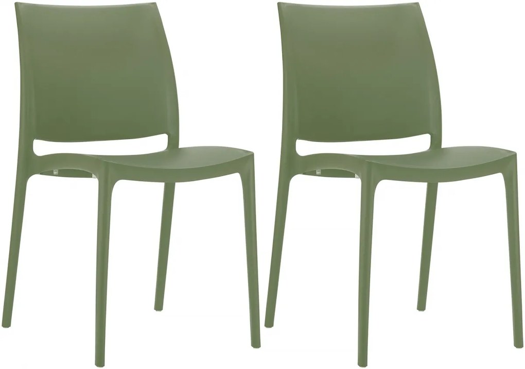 2x Stolička Maya - Olivová