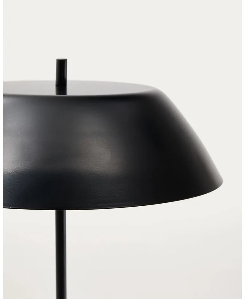 Čierna mramorová stolová lampa s kovovým tienidlom (výška 58 cm) Sayra – Kave Home