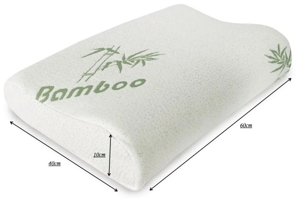 Anatomický vankúš luxury Bamboo Memory 40x60x10cm TiaHome