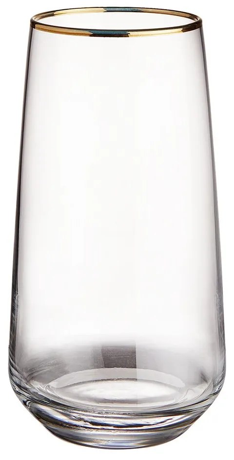 TOUCH OF GOLD Pohár na longdrink so zlatým okrajom 480 ml