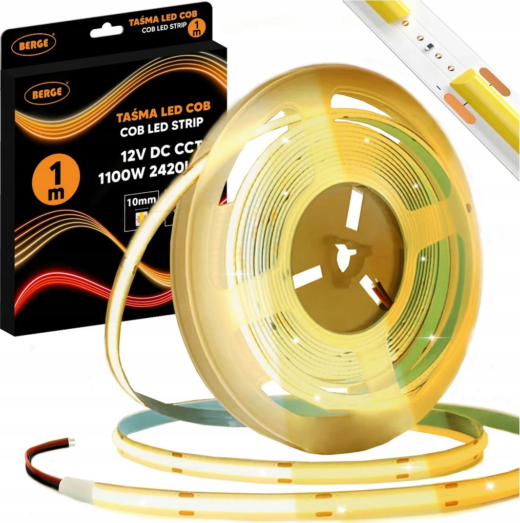 BERGE LED pásik COB Neon CCT 12V - 608D - 22W/m - IP20 - 1650lm - 1m