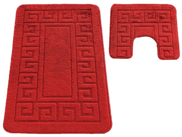 Sada kúpeľňových koberčekov Montana Ethnic Red