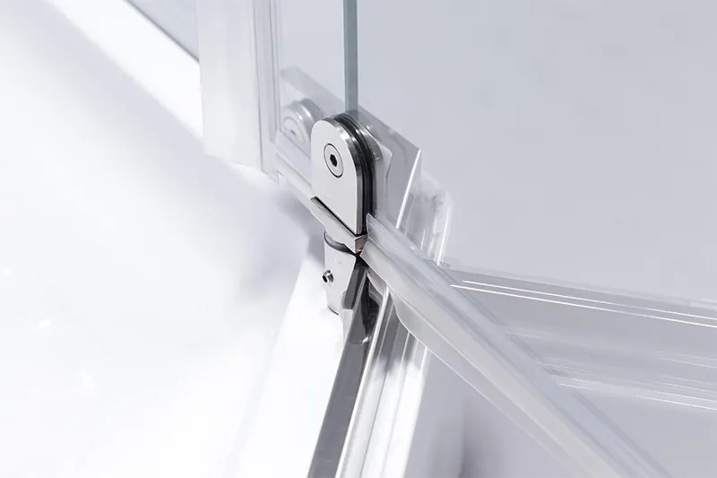 BPS-koupelny Päťuholníkový sprchový kút KZ91A 80x80 chróm/transparent + vanička SXL07A WH biela