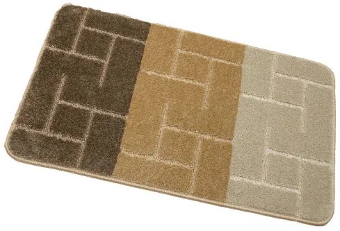 Sada kúpeľňových koberčekov TERAMO béžová / hnedá (2 ks)