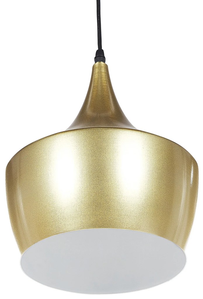 Kovová závesná lampa zlatá FRASER Beliani